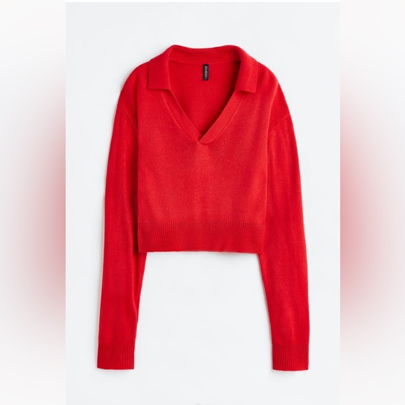 H&M Red Collared Sweater - Picture 1 of 1